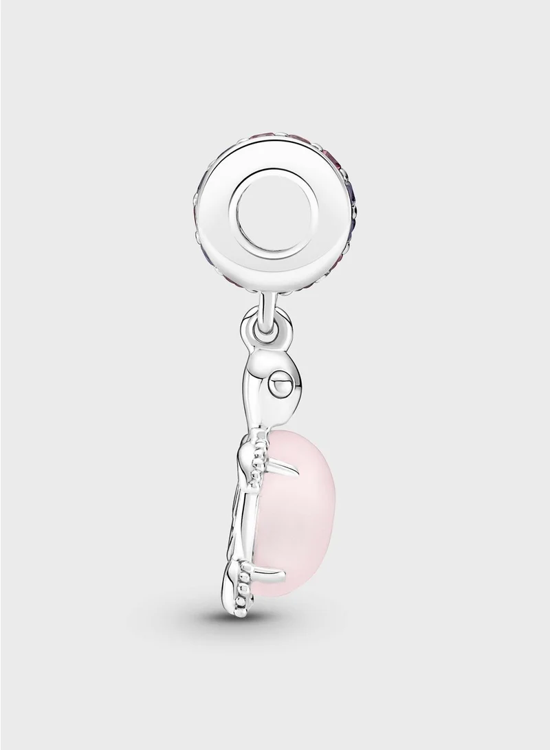 PANDORA Murano Glass Pink Sea Turtle Dangle Charm