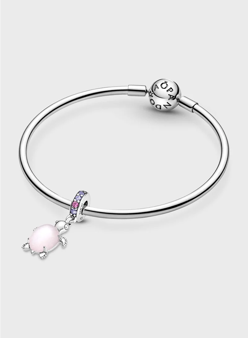 PANDORA Murano Glass Pink Sea Turtle Dangle Charm