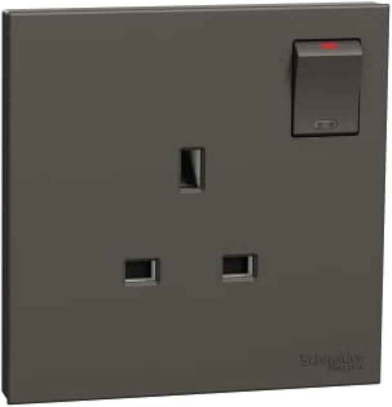 Schneider Electric AvatarOn C 1 Gang Socket - Dark Grey - Image 1