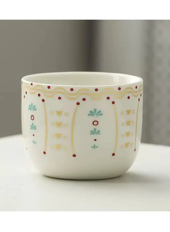 Tohfa Luxe Tohfa Luxe Zahra Ceramic Cup Gift Set of 2 – Colorful Arabic Print Handcrafted Tea & Coffee Cups – Premium Gift Box – Inspired by Arabian Art – 150 ml