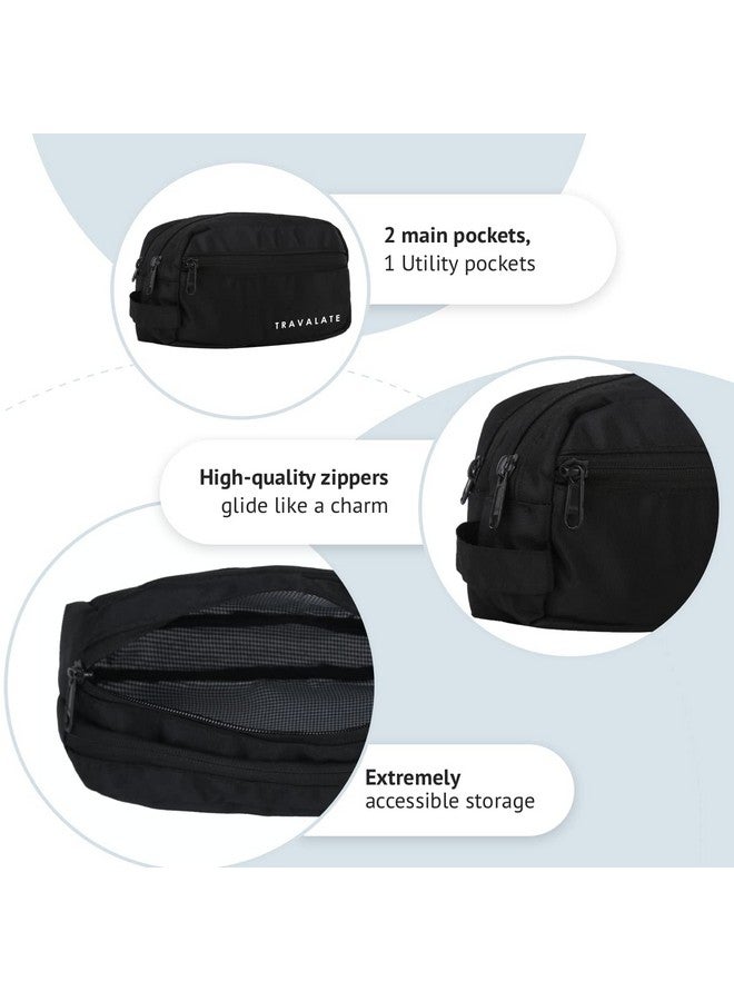 Travalate 9cms Polyester Toiletry Bag (Black_Tr1323) - Image 4