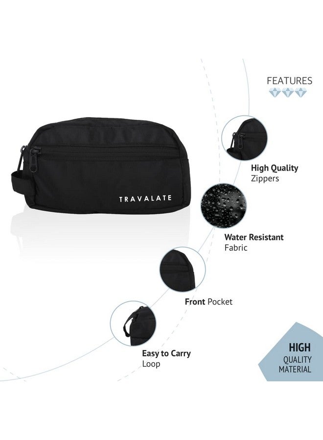 Travalate 9cms Polyester Toiletry Bag (Black_Tr1323) - Image 3