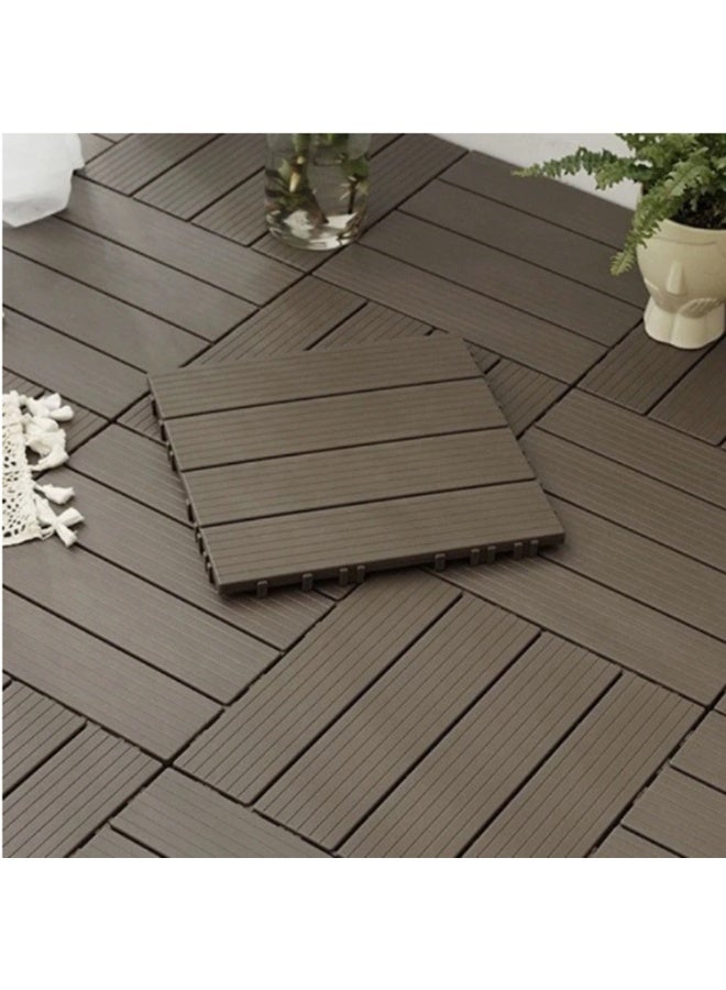 LINGWEI 10pcs Premium Interlocking Deck Tiles – Weatherproof, Non-Slip Patio and Balcony Flooring, DIY Installation, Durable Plastic Composite - Image 3