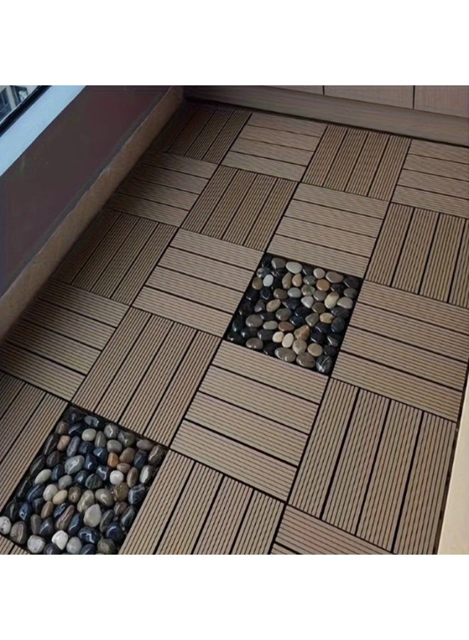 LINGWEI 10pcs Premium Interlocking Deck Tiles – Weatherproof, Non-Slip Patio and Balcony Flooring, DIY Installation, Durable Plastic Composite - Image 4