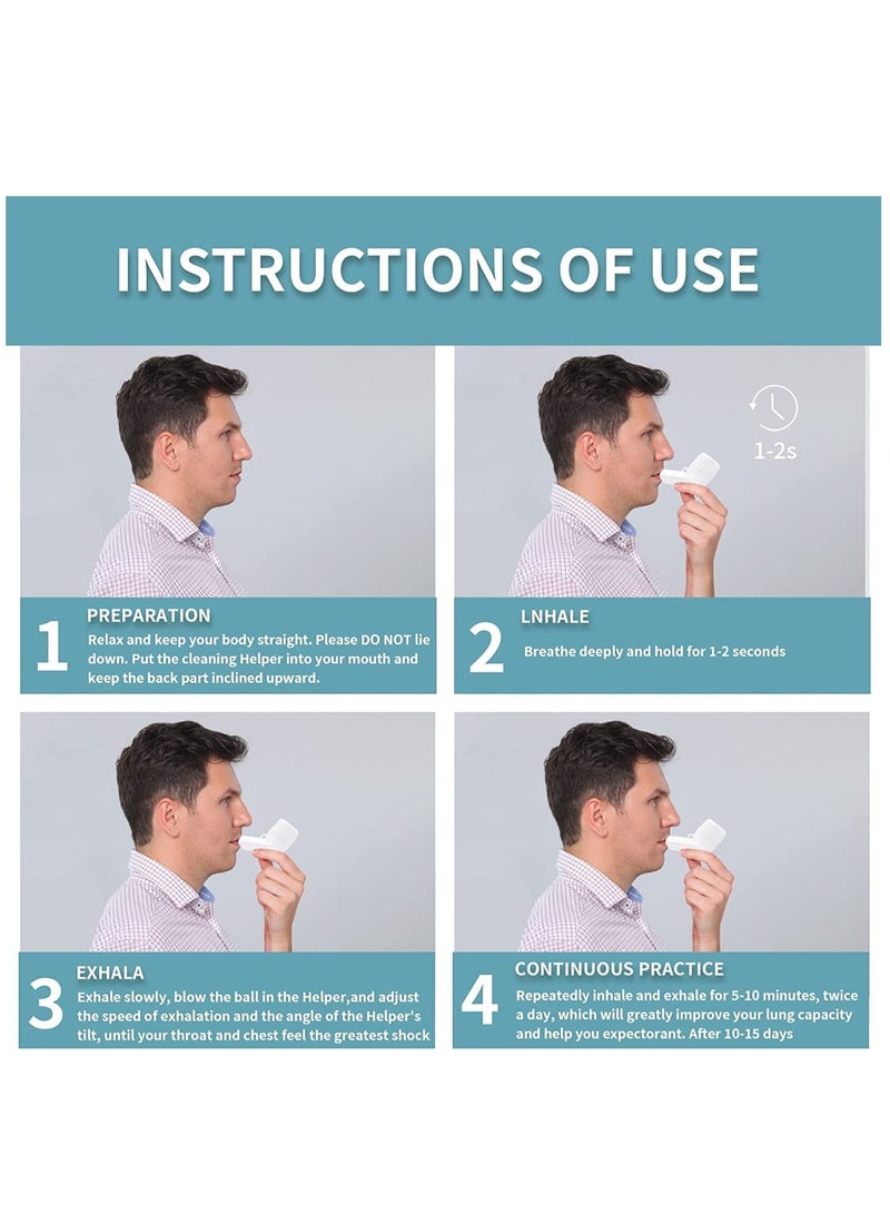 NIBEMINENT Natural Lung Expansion Mucus Removal Device Handheld Breathing Trainers- OPEP Therapy, Helps Open Airways Remove Effectively Stronger Healthier Lungs and Airway - Image 2