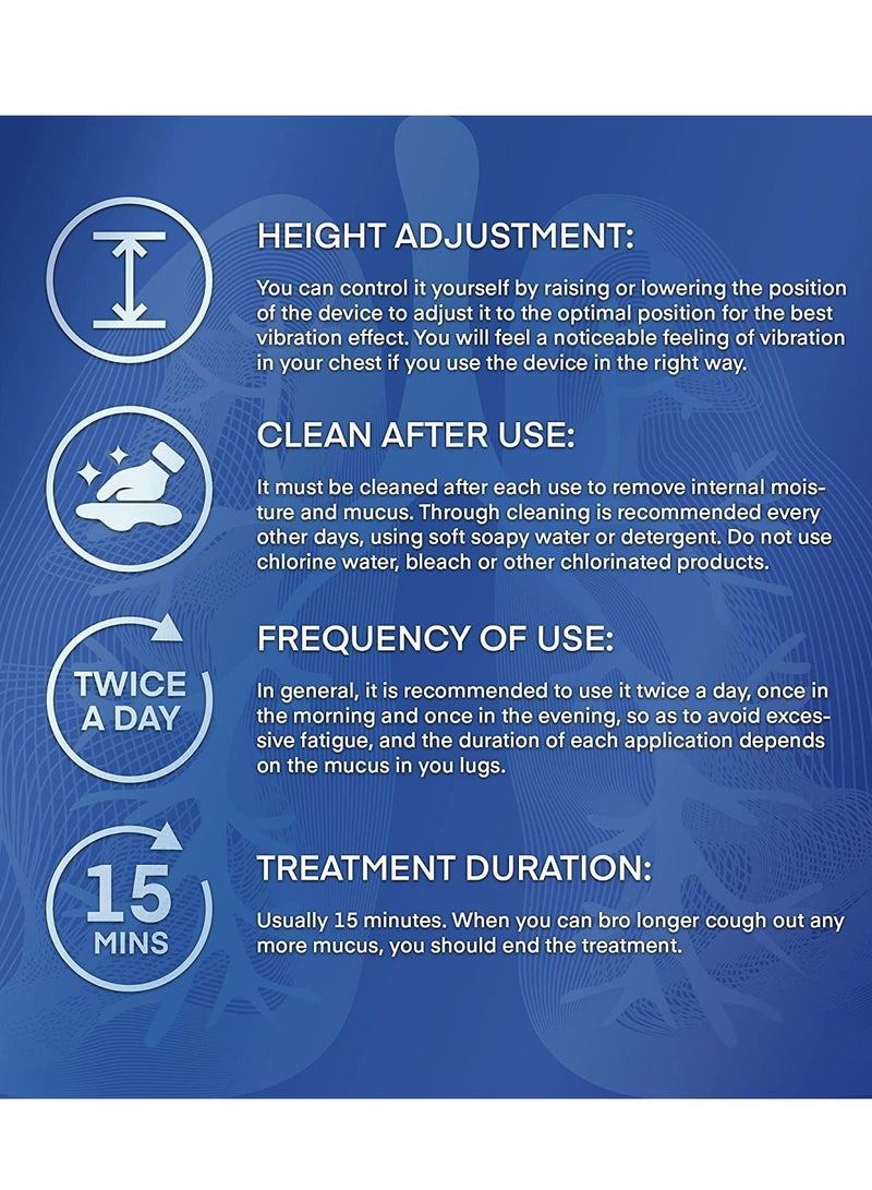 NIBEMINENT Natural Lung Expansion Mucus Removal Device Handheld Breathing Trainers- OPEP Therapy, Helps Open Airways Remove Effectively Stronger Healthier Lungs and Airway - Image 5