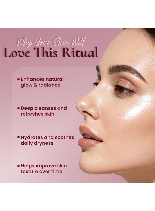 MINATURE Ultimate Glow Ritual Combo | Insta Glow Advanced (100g) + Rose Water Mist (110ml) + Aloe Vera Gel (200g) | Cleanse, Hydrate & Refresh Skin - Image 4