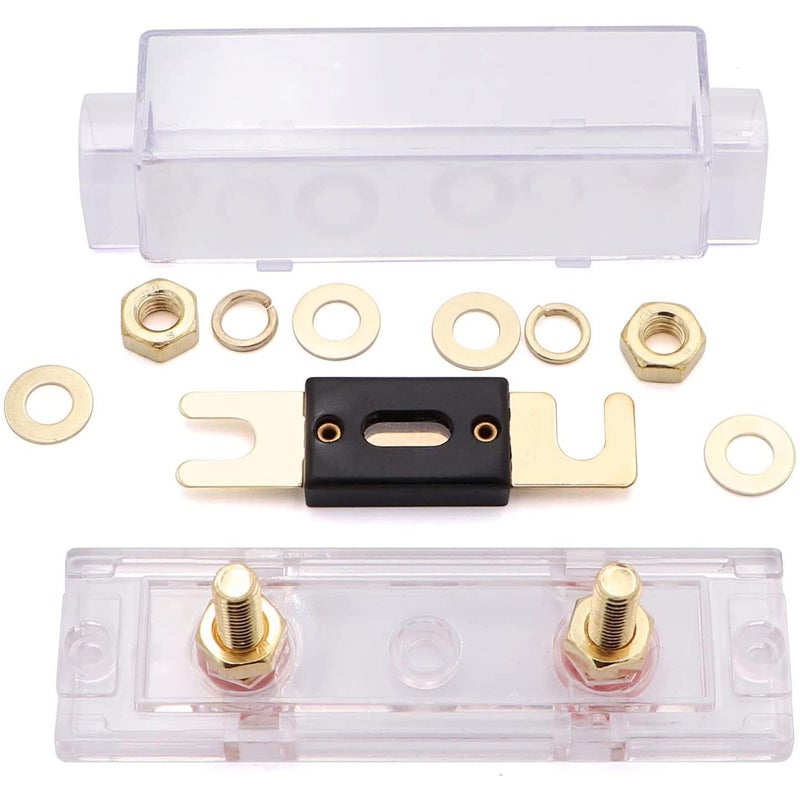 Generic Greluma 2 Pcs In-Line ANL Fuse Holder 0/2/4 Gauge AWG with 200A ANL Fuse  - Image 2