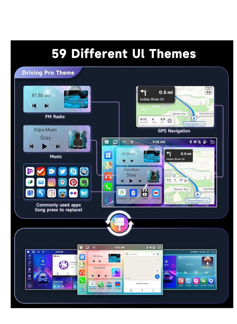 Android Car Stereo for Mercedes Benz C-Class C180 C200 C230 C250 C300 C350 W204 S204 2006-2011 2GB RAM 32GB ROM 9 Inch Support Apple Carplay MirrorLink WiFi BT, IPS Touch Screen with AHD Camera - Image 2