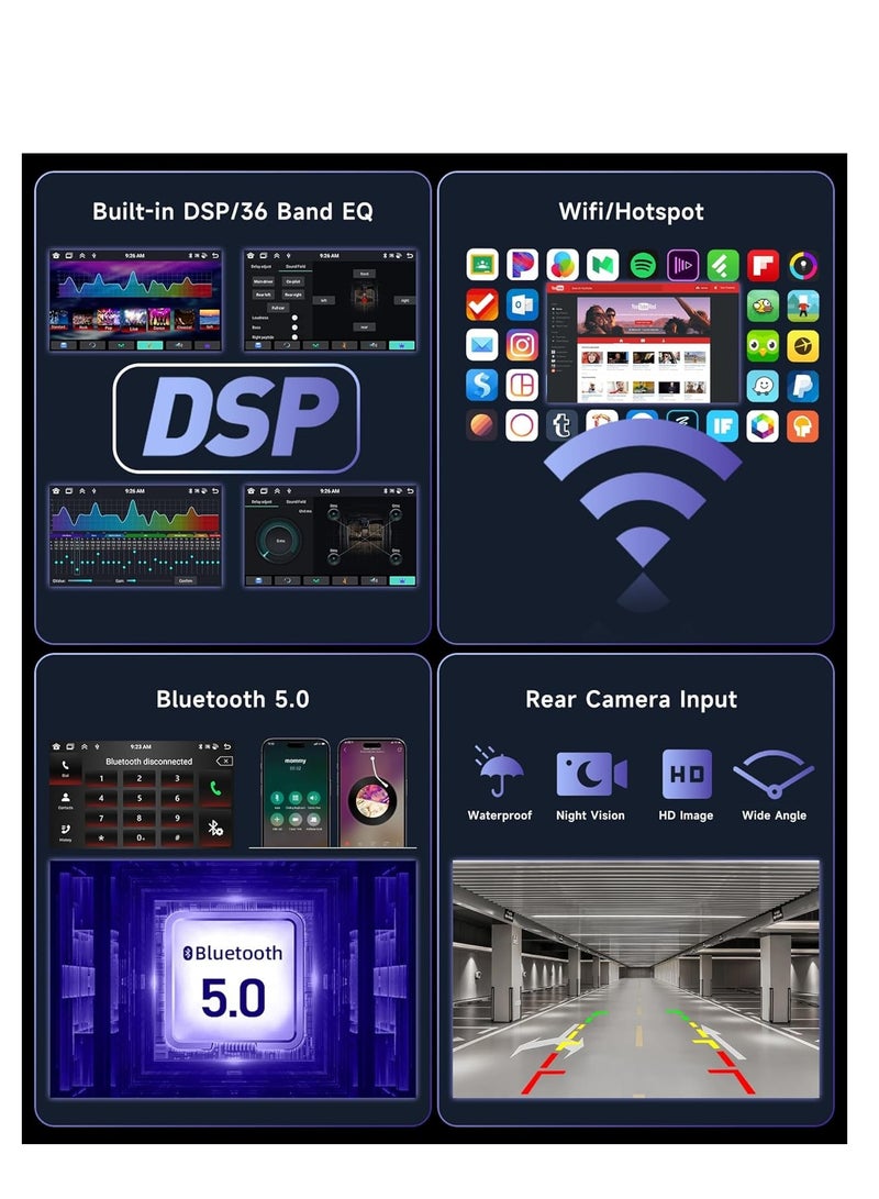 Android Car Stereo for Mercedes Benz C-Class C180 C200 C230 C250 C300 C350 W204 S204 2006-2011 2GB RAM 32GB ROM 9 Inch Support Apple Carplay MirrorLink WiFi BT, IPS Touch Screen with AHD Camera - Image 3