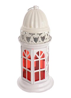 Akher el Ankoud Glass Ramadan Lantern And Metal Stand Dome Design 20Cm 