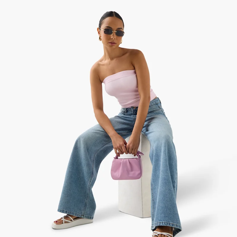 لي كوبر Lee Cooper Wide Leg Jeans with Pockets