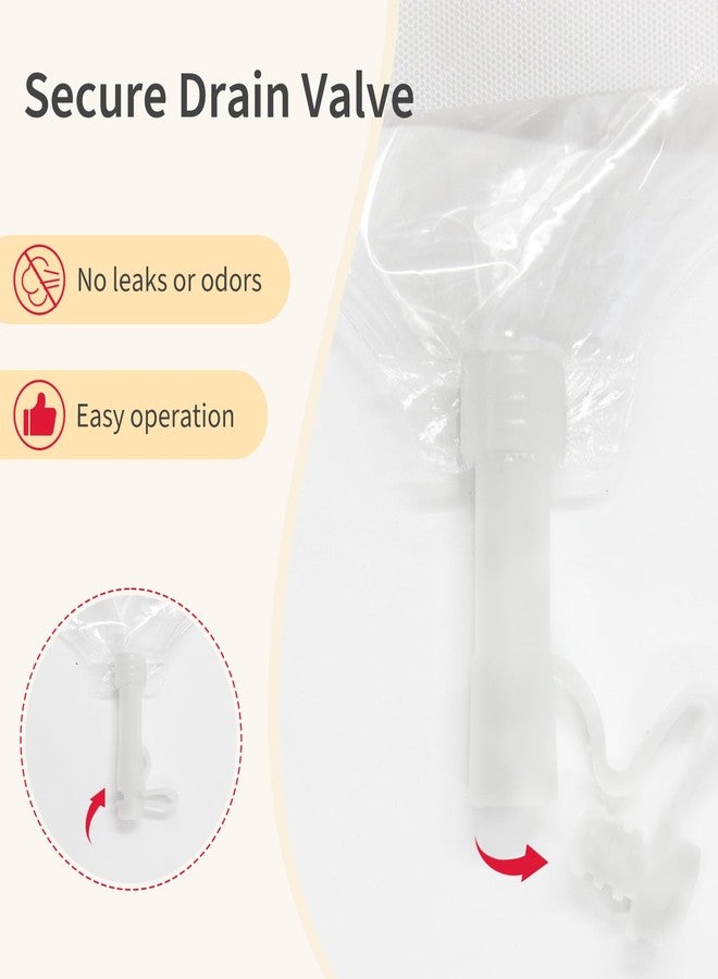 DERAYMI 10 Pack Urostomy Bags, Drainable One Piece System Urostomy Pouches, Anti-Backflow Ostomy Bags with Drain Valve Closure for Urostomy Stoma Drainable Care 15-65mm Cut-to-Fit - Image 4