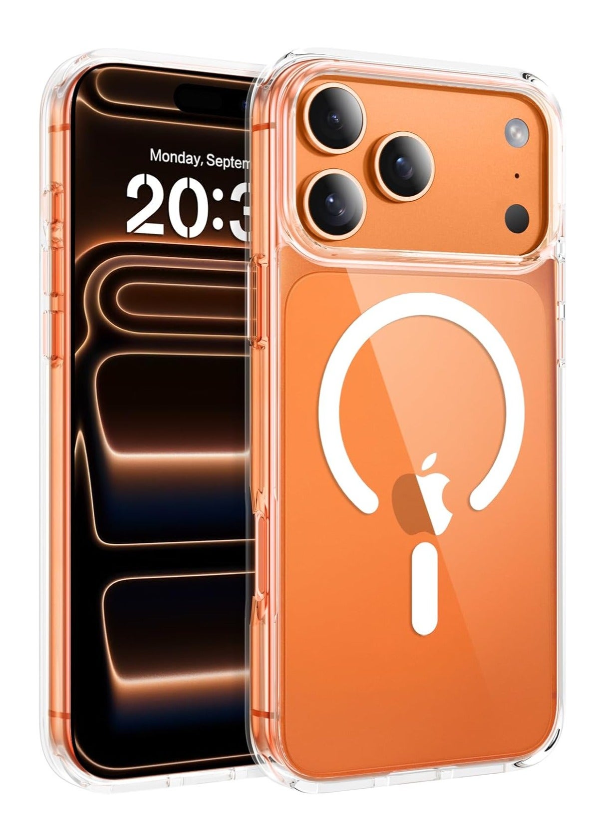 BORTONY iPhone 17 Pro Max Clear Case Compatible with MagSafe Anti-Scratch Drop Protection Cover For iPhone 17 Pro Max Transparent Slim Magnetic Phone Case for iPhone 17 Pro Max 6.9inch