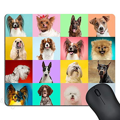 SSOIU Little Dogs Mouse pad, Cute Doggies Mousepad, The Different Purebred Puppies Personalized Design Gaming Mouse Pads 9.5 X 7.9 Inch (240mmX200mmX3mm) - Image 5