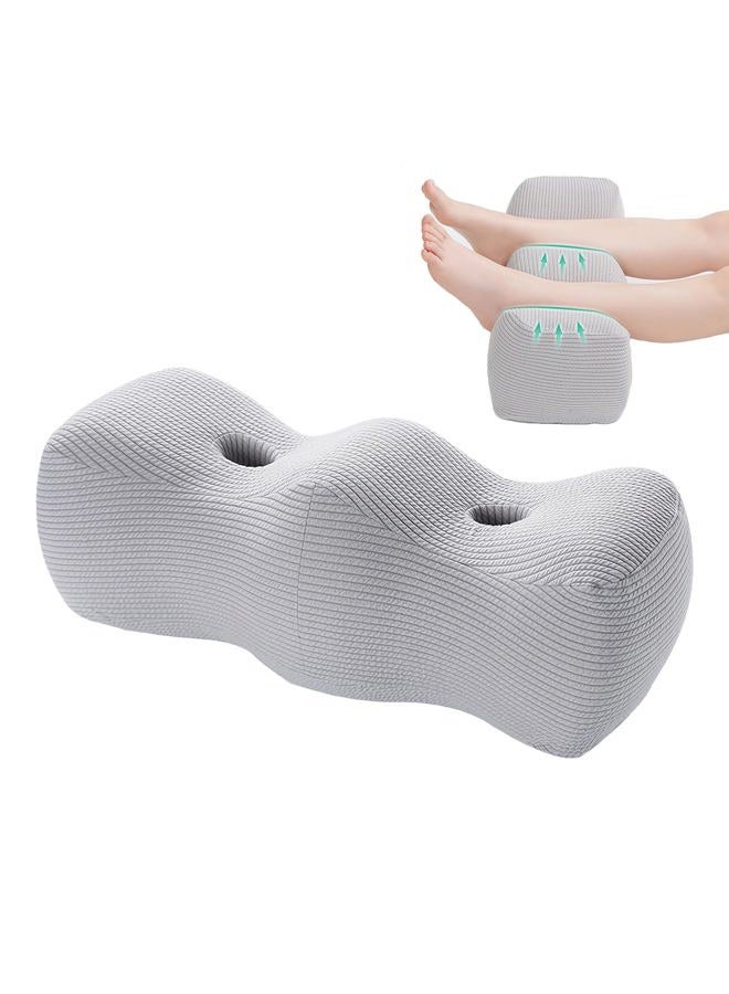 galactruly Knee Pillow for Back Sleepers, Leg Pillow Memory Foam Leg Elevation Pillow Eases Legs/Feet Pressure Speeds - Image 1