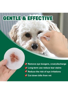 Opula OPULA 170pcs Dog Eye Wipes, 3.15“/8CM Dog Tear Stain Remover Wipes, Pet Eye Wipes for Dogs and Cats, Remove Crust DischargeMucus Secretions, Dog Eye Wash Pads for White Dogs, Clean and Moisturize  - Image 1