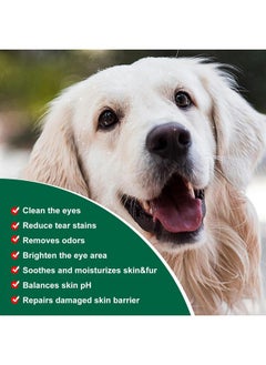 Opula OPULA 170pcs Dog Eye Wipes, 3.15“/8CM Dog Tear Stain Remover Wipes, Pet Eye Wipes for Dogs and Cats, Remove Crust DischargeMucus Secretions, Dog Eye Wash Pads for White Dogs, Clean and Moisturize  - Image 3