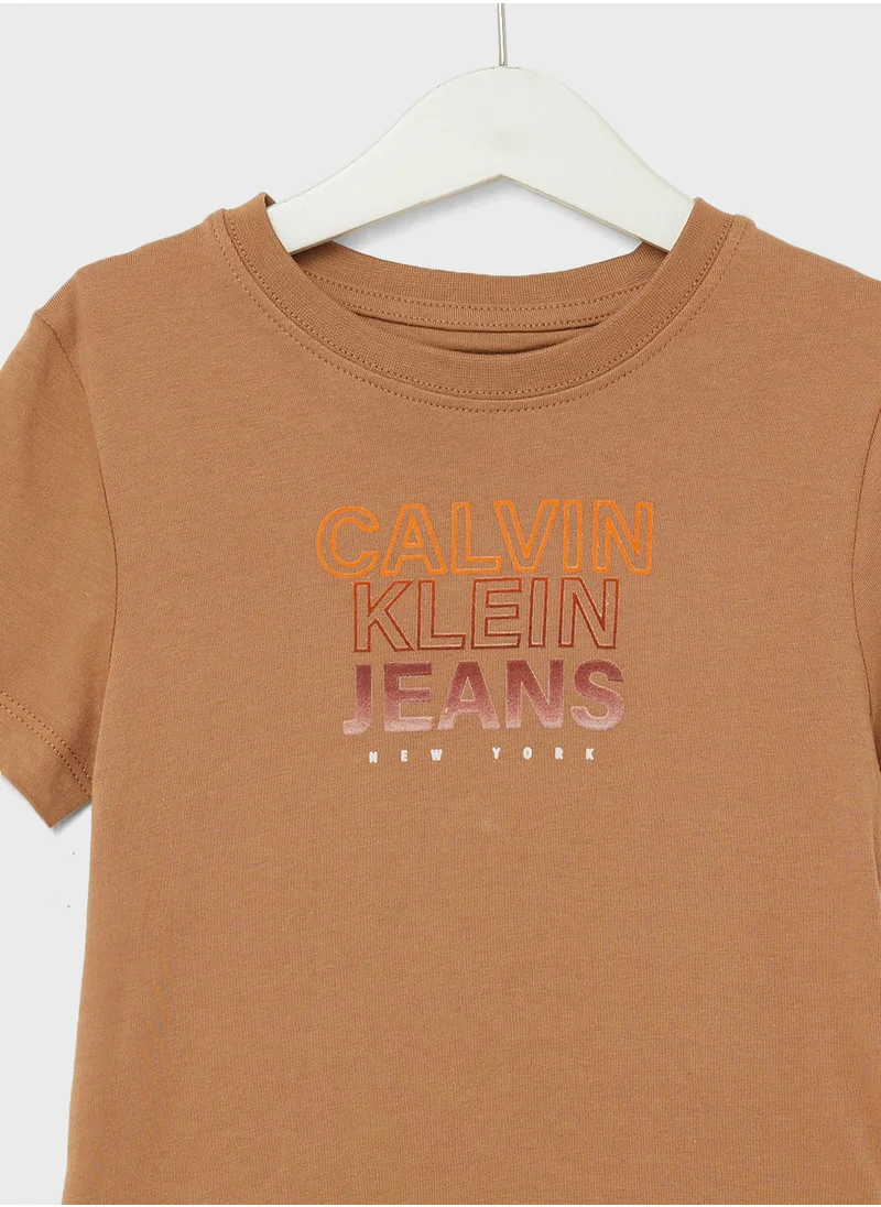Calvin Klein Jeans Kids Gradient Flock Logo T-Shirt