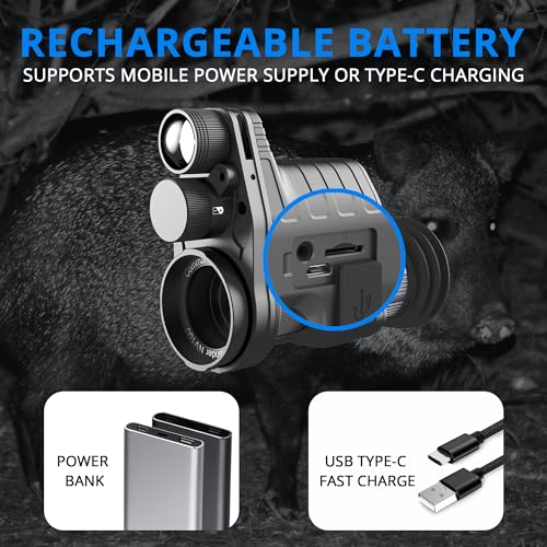 oneleaf.ai Commander NV100 HD Night Vision Goggle, Clip on Night Vision Monocular for Hunting/Observations- 16MM - Image 4