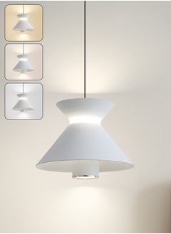 YATAI LIGHTING Modern LED Pendant Light Fixture, 10W Adjustable Conical Pendant ,Control with Wall Switch, Dimmable 3000K-6000K, White LED Light for Kitchen/Bedroom/Living Room  - Image 1