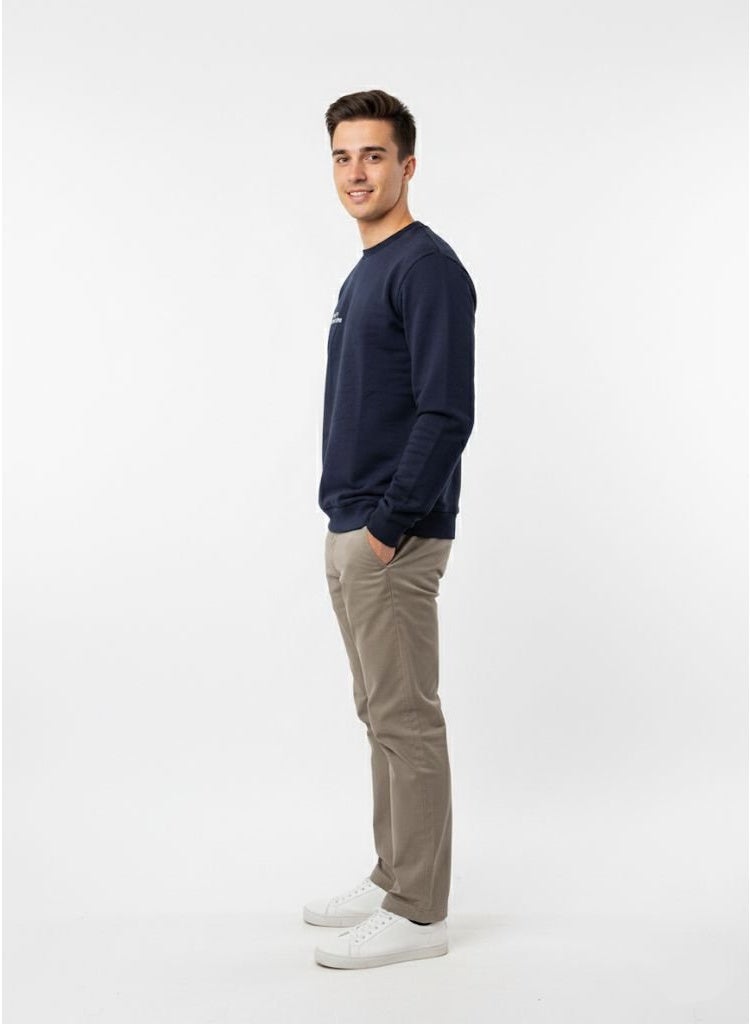 Sinsay Men’s Navy Blue Sweatshirt – “You’re Welcome” Printed Graphic Pullover | Casual Winter Warm Fleece Jumper - Image 3