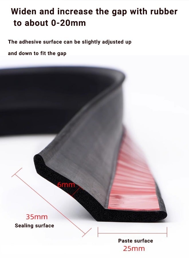 Super ZYouth Door Draft Stopper 2pcs, Under Door Seal, Door Sweep for Exterior & Interior Doors, Door Bottom Draft Blocker Dust and Noise Insulation 100x2x5 cm - Image 4