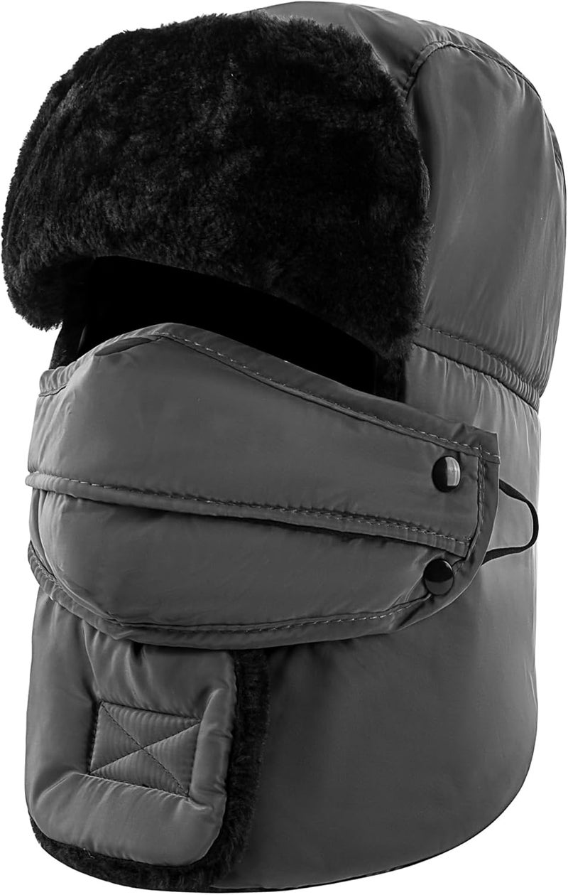KOOLSOLY Trooper Trapper Hat,Winter Ski Hat with Winter Ear Flap and Ski Windproof Mask - Image 1
