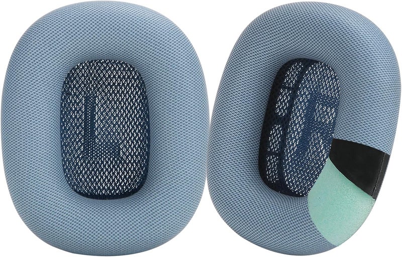 EARROCK Oil resistant Silicone Ear Cup for AirPods Max Leather Ear Cushions Workout Earpads Headphone Accessories Sweat Proof with Noise Isolation Gel, Memory Foam, Protein Leather and Magnet Sky Blue Global simple assemble options - Image 1