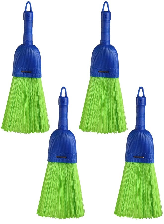 Domensi 4 Pcs Whisk Broom Poly Fiber Handheld Brush Hand Brush Outdoor Car Broom with Hang Hole for Cleaning Inddoor Porches Floors Decks Driveways Dirt Dust - Image 1