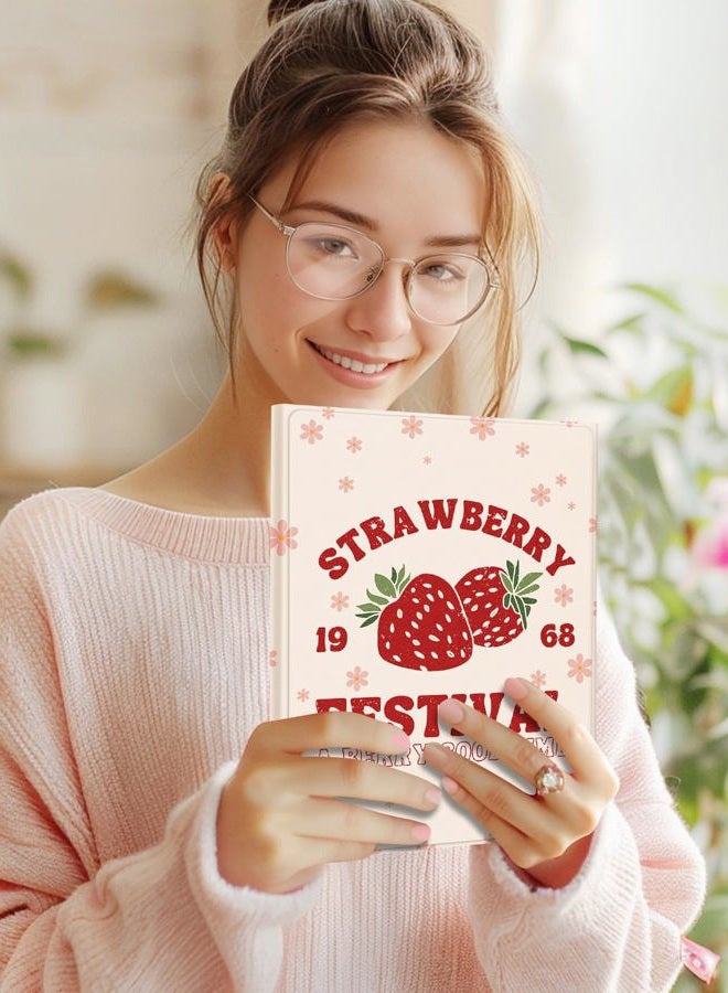 Wazzasoft for iPad 10th Generation Case with Keyboard - for iPad A16 Cases Pencil Holder 10.9 Inch Cover Women Girl Cute Girly Unique Strawberry Design Funda for Apple Tablet 10th/11th gen - Image 3