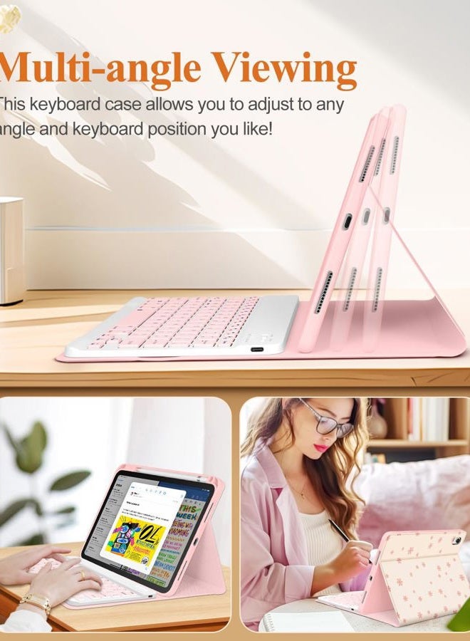 Wazzasoft for iPad 10th Generation Case with Keyboard - for iPad A16 Cases Pencil Holder 10.9 Inch Cover Women Girl Cute Girly Unique Strawberry Design Funda for Apple Tablet 10th/11th gen - Image 5