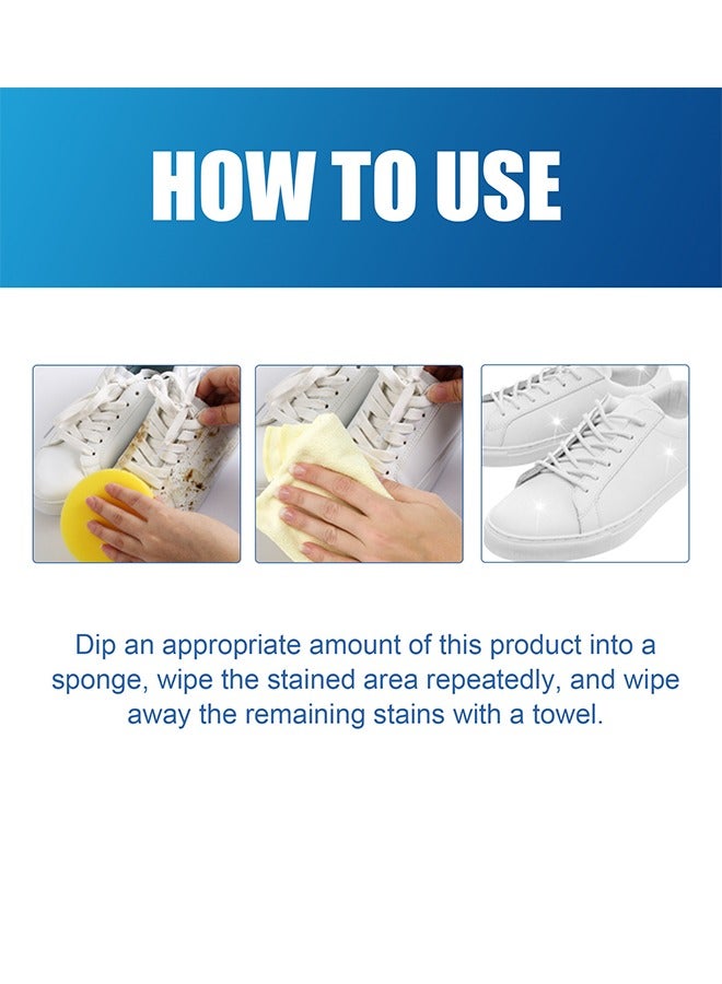 Jakehoe Multi-Purpose White Shoe Cleaner Sports Shoes White Shoes Decontamination Bright White Cleaning Yellowing Cleaning Agent - Image 3