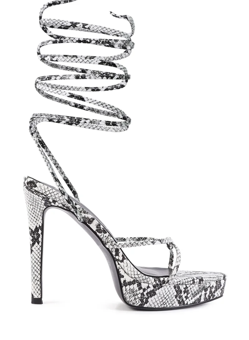 London Rag High Heeled Lace Up Sandals