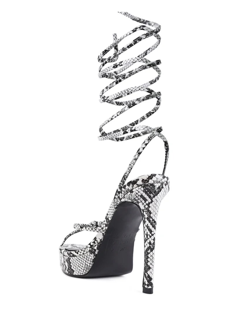 London Rag High Heeled Lace Up Sandals