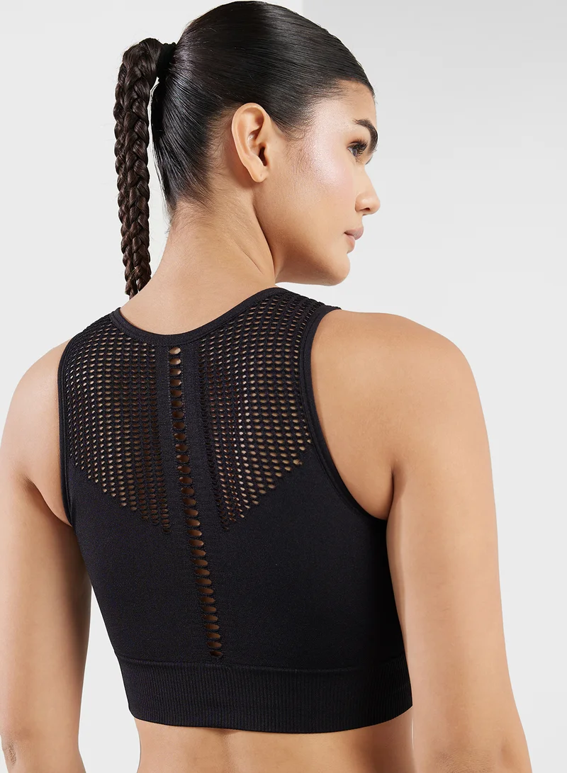 FRWD Full Coverage Mesh Detail Sports Bra