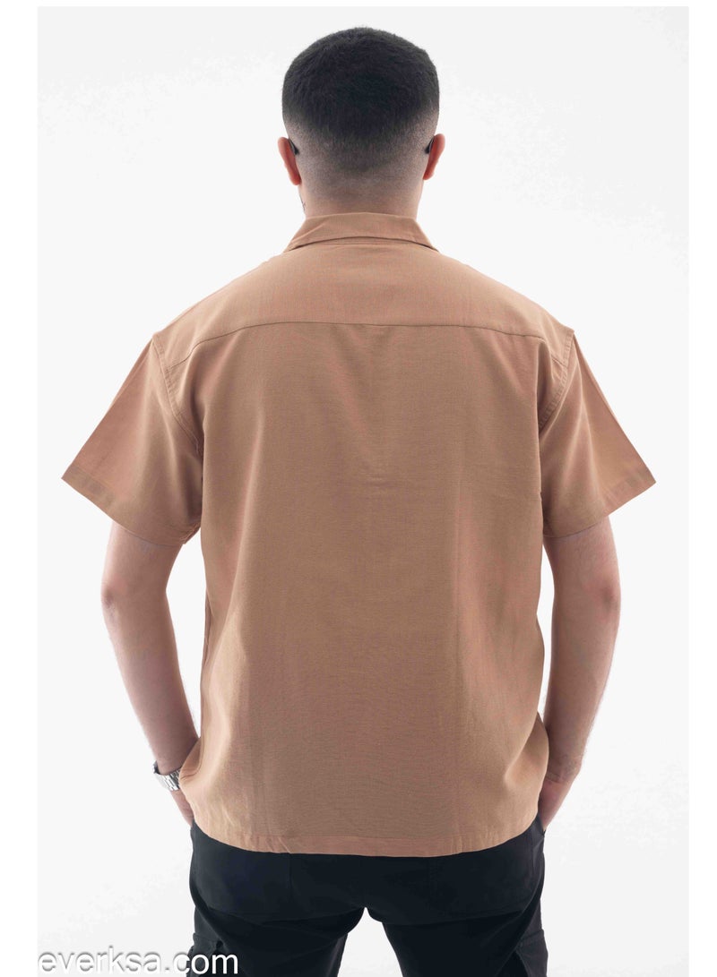 Everest Men's Linen Half Sleeve Shirt - Image 3