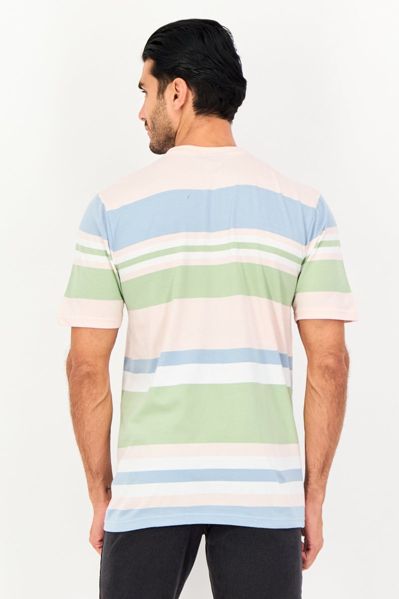 NAUTICA Men Crew Neck Short Sleeve Stripe T-Shirt, Multicolor - Image 3