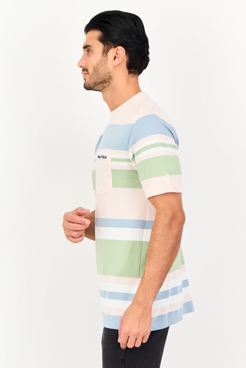 NAUTICA Men Crew Neck Short Sleeve Stripe T-Shirt, Multicolor - Image 4
