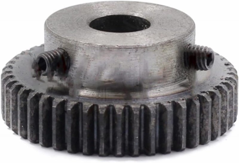 عجلات تروس ورفية (Rack and Pinion)، عجلة تروس من نوع “Pinion”، عدد قط��: 1، عدد التروس: 40، نوع التروس: تروس حادة (Spur Gear)، أشكال التروس: مقعرة (Covex Gear)، أقطار الثقوب الداخلية: 8 مم، 10 مم، 12 مم، 15 مم، طول القضيب المحوري للتروس: 1 متر، عدد التروس: 40، اللون: قطر الثقب 8 مم، الحجم: 40 ترسًا (قطر الثقب 8 مم أيضًا متوفر). - Image 1