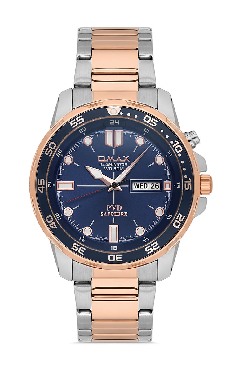 OMAX Men's Wrist-Watch | Analog | Stainless Steel Band | Elegant Design - Image 1