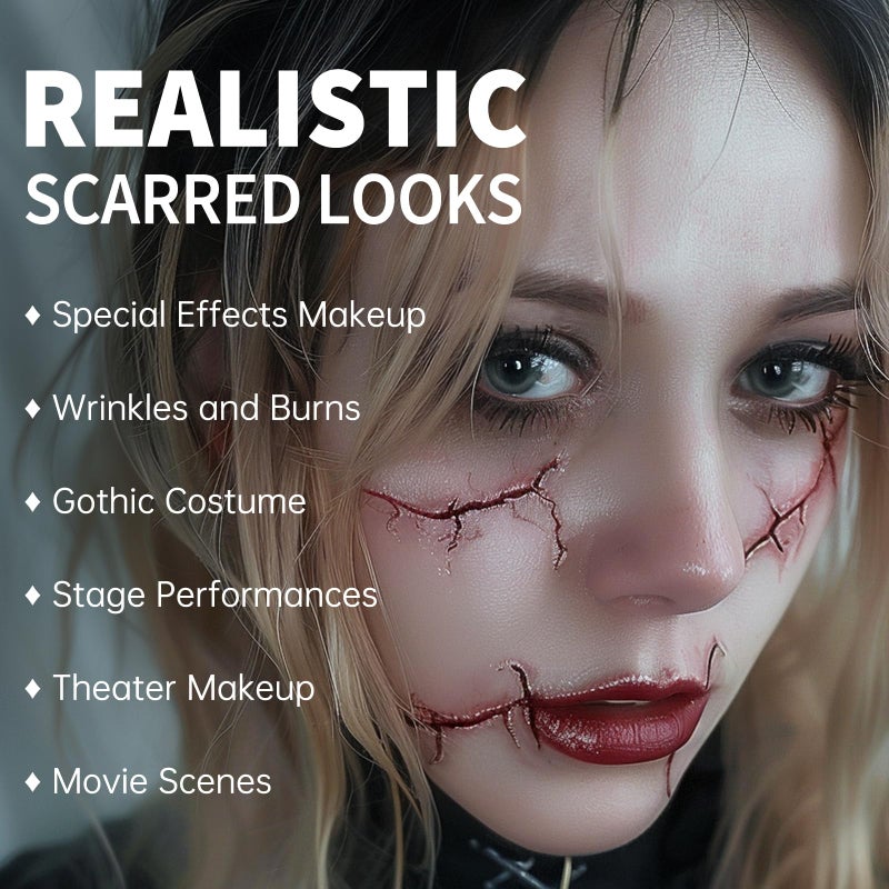 BOBISUKA Rigid Collodion with Brush 15ml for Scar Makeup, Scarring Liquid for Special Effects, Professional Realistic SFX Kit for Halloween Makeup, Cosplay, Costume, Theater, Film & Stage - Image 5