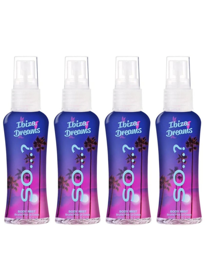 So..? Ibiza Dreams Body Mist 50*4ml - Image 1