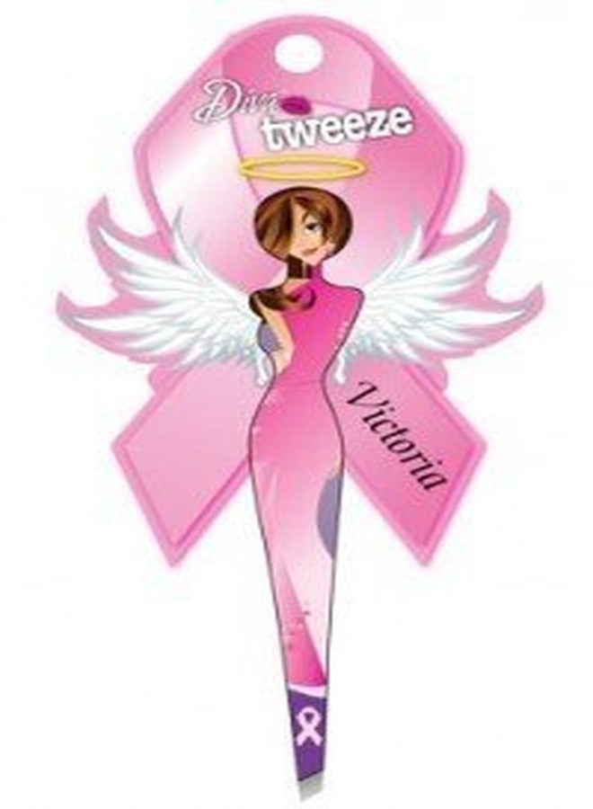 Diva Tweezer Professional Tweezers Breast Cancer Awareness Pink Ribbon Edition Victoria TW1006V