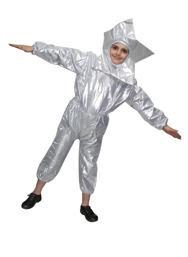 Kaku Fancy Dresses Polyester Nature Theme Star Costume -Silver, 5-6 Years, For Boys & Girls - Image 3