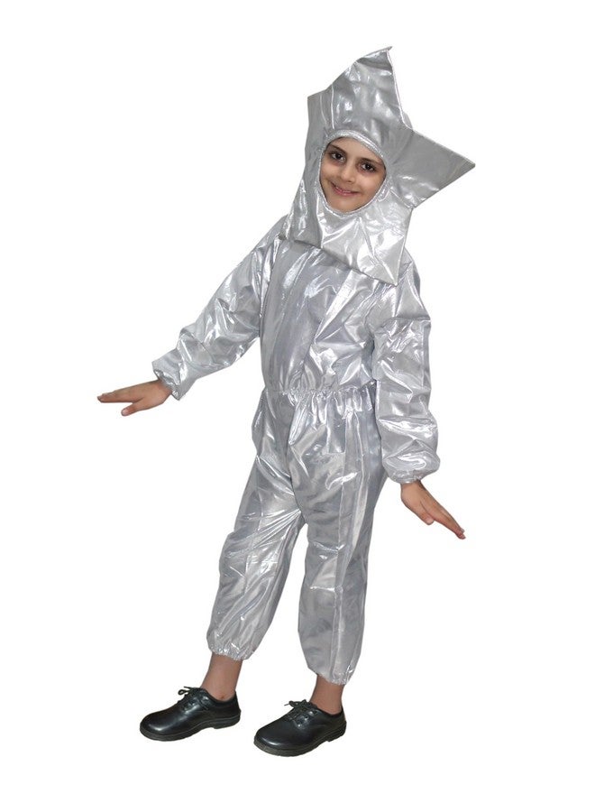 Kaku Fancy Dresses Polyester Nature Theme Star Costume -Silver, 5-6 Years, For Boys & Girls - Image 2