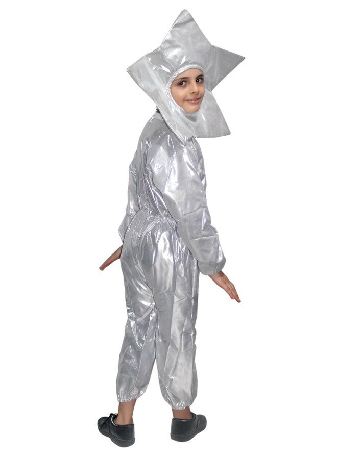 Kaku Fancy Dresses Polyester Nature Theme Star Costume -Silver, 5-6 Years, For Boys & Girls - Image 4