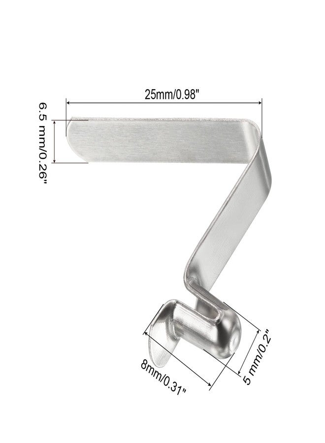 PATIKIL 8x5mm Kayak Paddle Snaps, 8 Pack Tent Pole Push Button Spring Clips Steel Hollow Button Locking Tube Single Pin for Kayak Paddle Tent, Silver - Image 2
