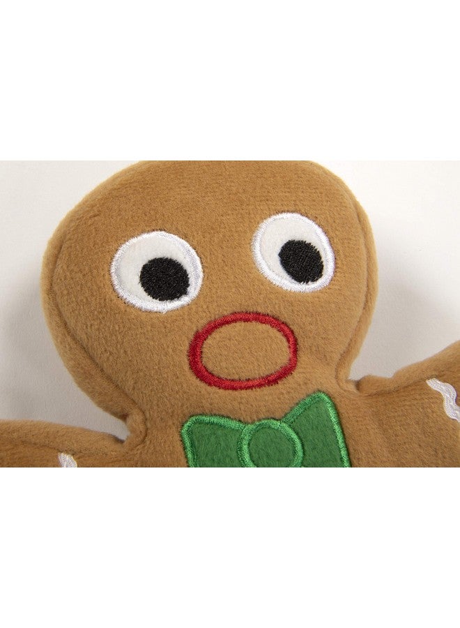 goDog goDog Christmas Gingerbread Man Squeaky Plush Dog Toy, Chew Guard Technology - Brown, Large  - Image 3