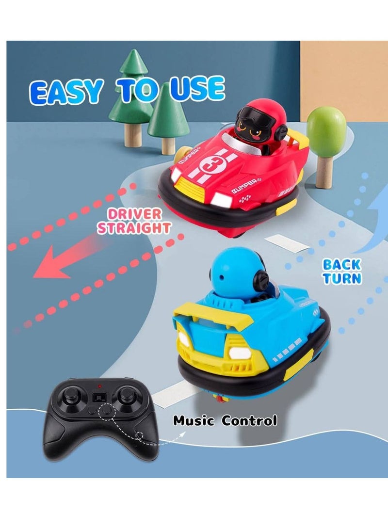 فن سيارات تصادم بالتحكم عن بعد – عربة جو كارت مزدوجة 2.4 جيجاهرتز - Image 2